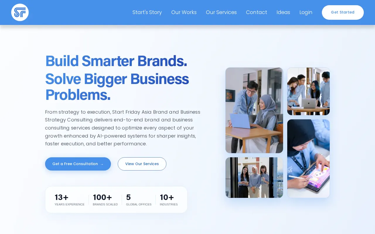Start Friday Asia: Website for an award-winning brand and business strategy consultancy, optimised for SEO and Google AI Overview.